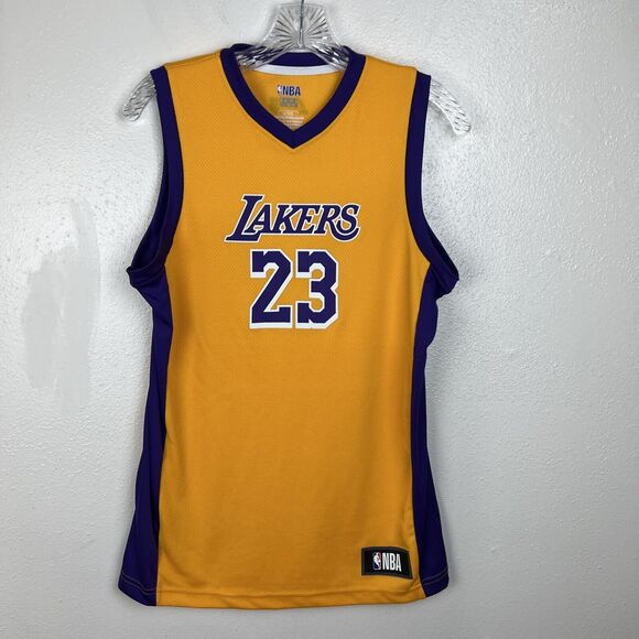 Los Angeles Lakers Jersey Youth Large Gold Purple NBA Basketball TX3 Lebron 23 - Picture 11 of 12